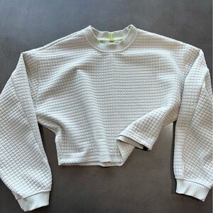 Lululemon Lab cropped waffle texture crewneck